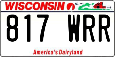 WI license plate 817WRR