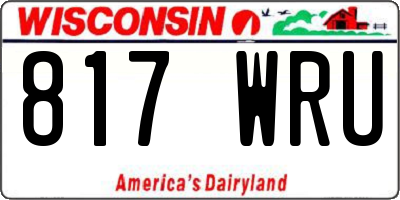 WI license plate 817WRU
