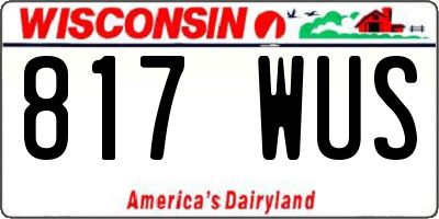 WI license plate 817WUS