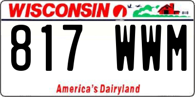 WI license plate 817WWM