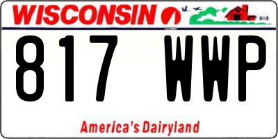 WI license plate 817WWP