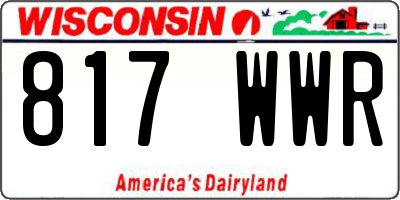 WI license plate 817WWR