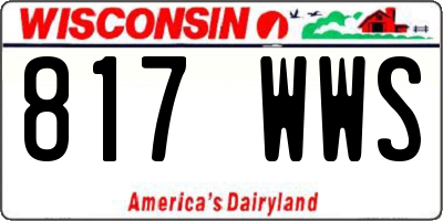 WI license plate 817WWS