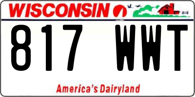 WI license plate 817WWT