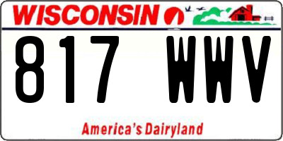 WI license plate 817WWV