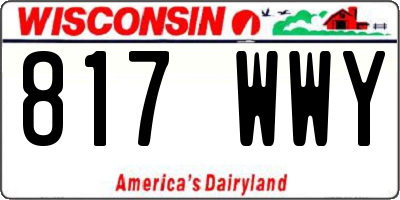 WI license plate 817WWY