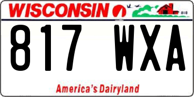 WI license plate 817WXA