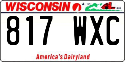 WI license plate 817WXC