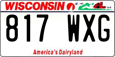 WI license plate 817WXG