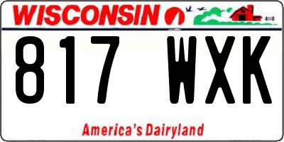 WI license plate 817WXK