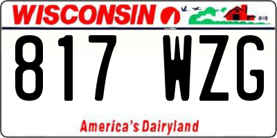 WI license plate 817WZG