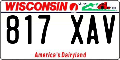 WI license plate 817XAV