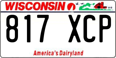 WI license plate 817XCP