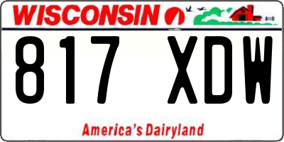 WI license plate 817XDW