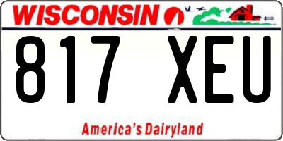 WI license plate 817XEU