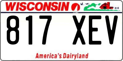 WI license plate 817XEV
