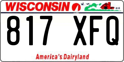 WI license plate 817XFQ