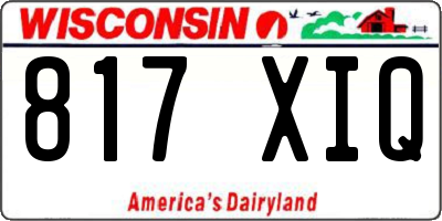 WI license plate 817XIQ