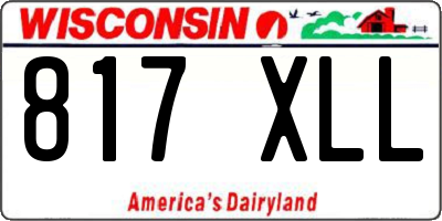 WI license plate 817XLL