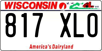 WI license plate 817XLO