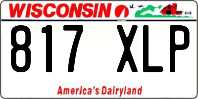WI license plate 817XLP