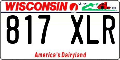 WI license plate 817XLR