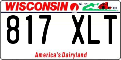 WI license plate 817XLT