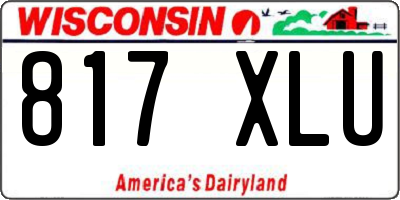 WI license plate 817XLU