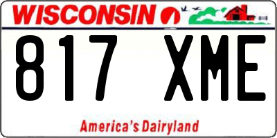 WI license plate 817XME