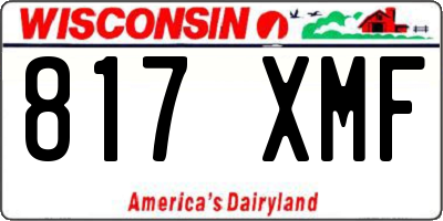 WI license plate 817XMF
