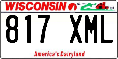 WI license plate 817XML