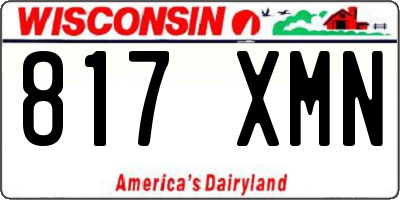 WI license plate 817XMN