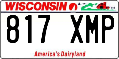 WI license plate 817XMP
