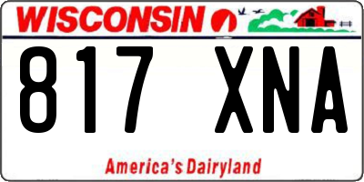 WI license plate 817XNA