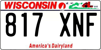 WI license plate 817XNF