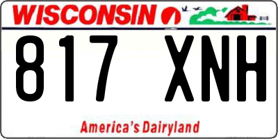 WI license plate 817XNH