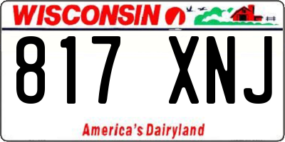WI license plate 817XNJ