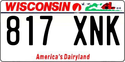 WI license plate 817XNK