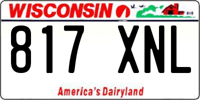 WI license plate 817XNL