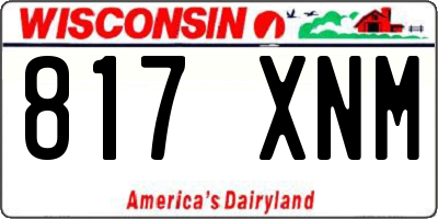 WI license plate 817XNM
