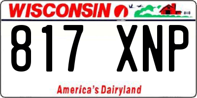WI license plate 817XNP