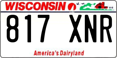 WI license plate 817XNR