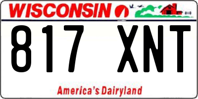 WI license plate 817XNT