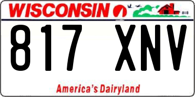 WI license plate 817XNV