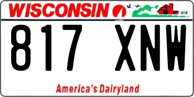WI license plate 817XNW