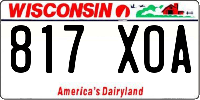 WI license plate 817XOA