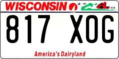 WI license plate 817XOG