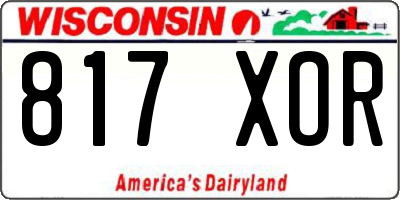 WI license plate 817XOR