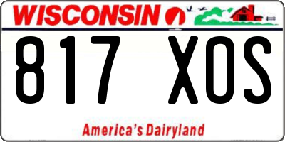 WI license plate 817XOS