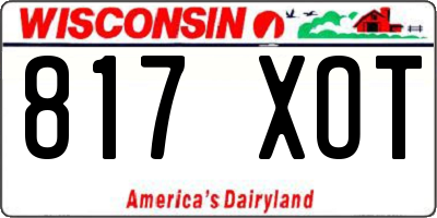 WI license plate 817XOT